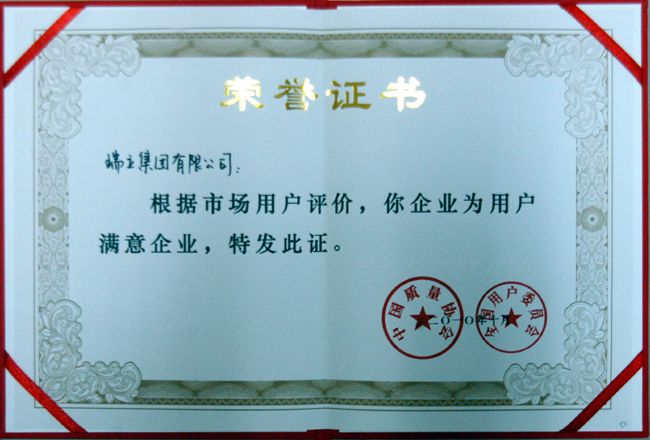 全國用戶滿意企業(yè)
